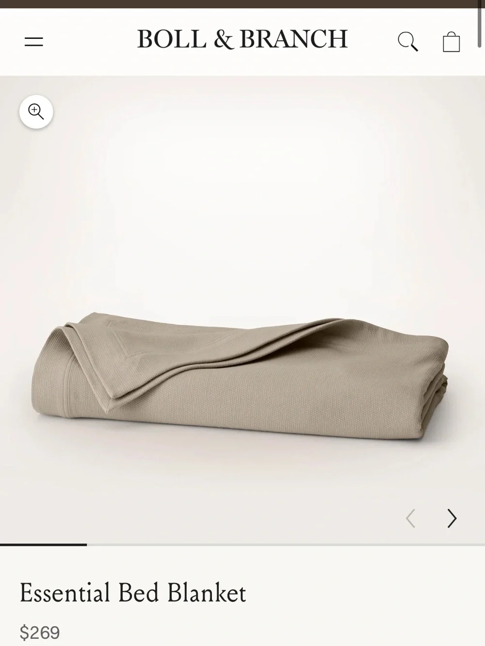 Boll & Branch Essential Bed Blanket Oak King